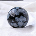 Snowflake Obsidian Sphere(Comes with a base)