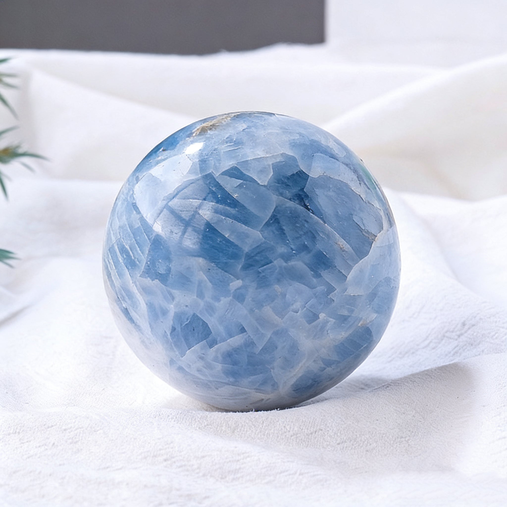 Celestite Sphere(Comes with a base)
