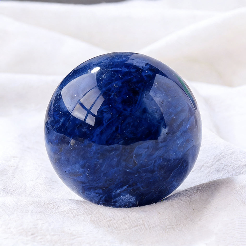 Blue Fused Stone Sphere(Comes with a base)