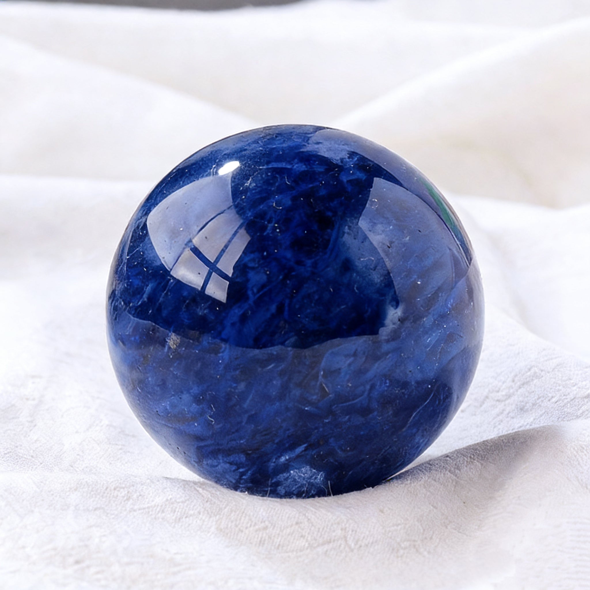 Blue Fused Stone Sphere(Comes with a base)