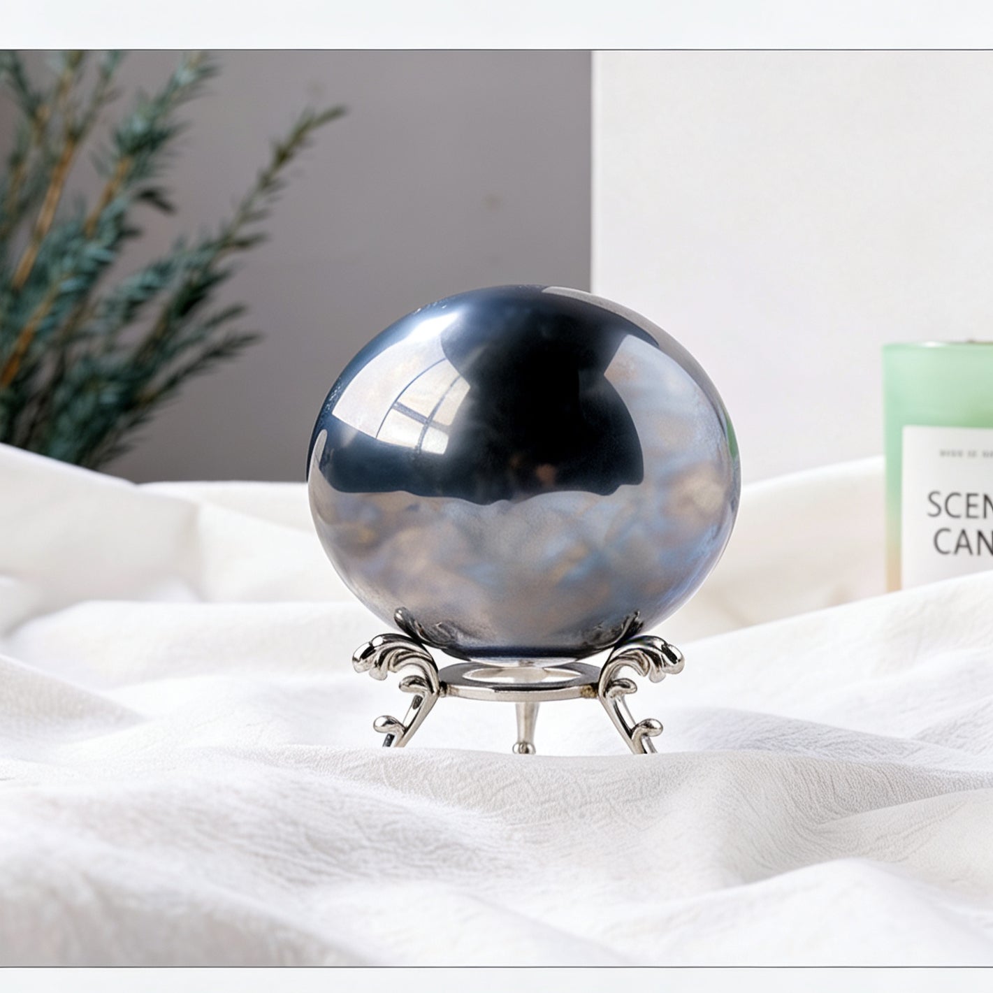 Bamboo Stone Sphere(Comes with a base)