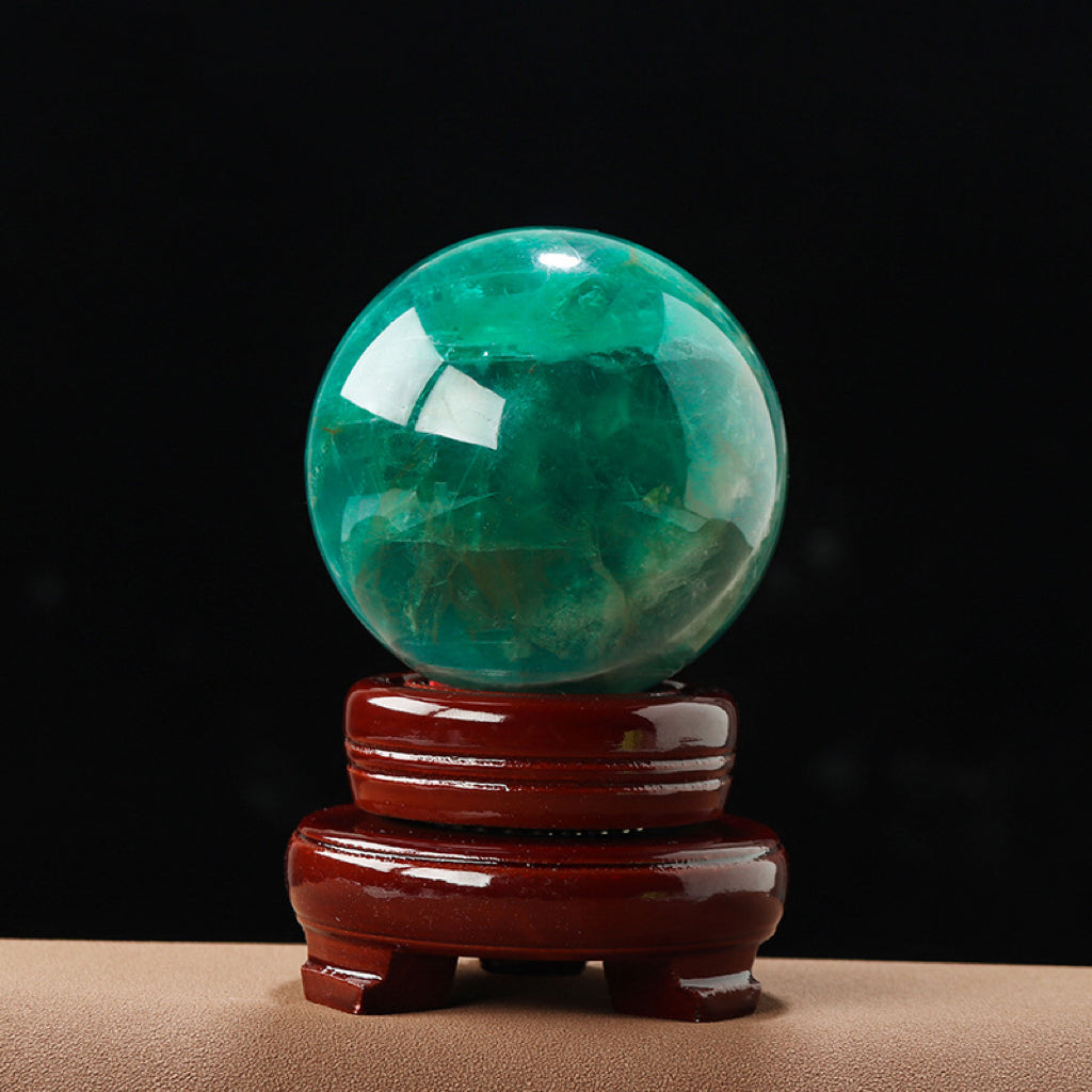Green Fluorite Sphere(Comes with a base)