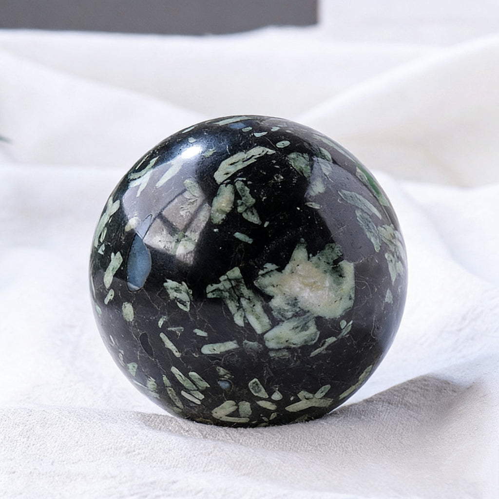 Chrysanthemum Stone Sphere(Comes with a base)
