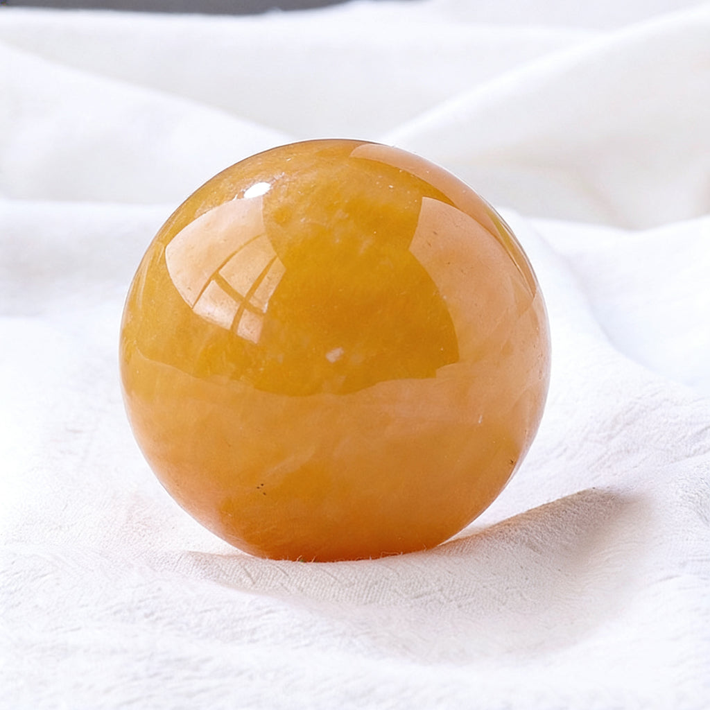 Yellow Calcite Sphere(Comes with a base)