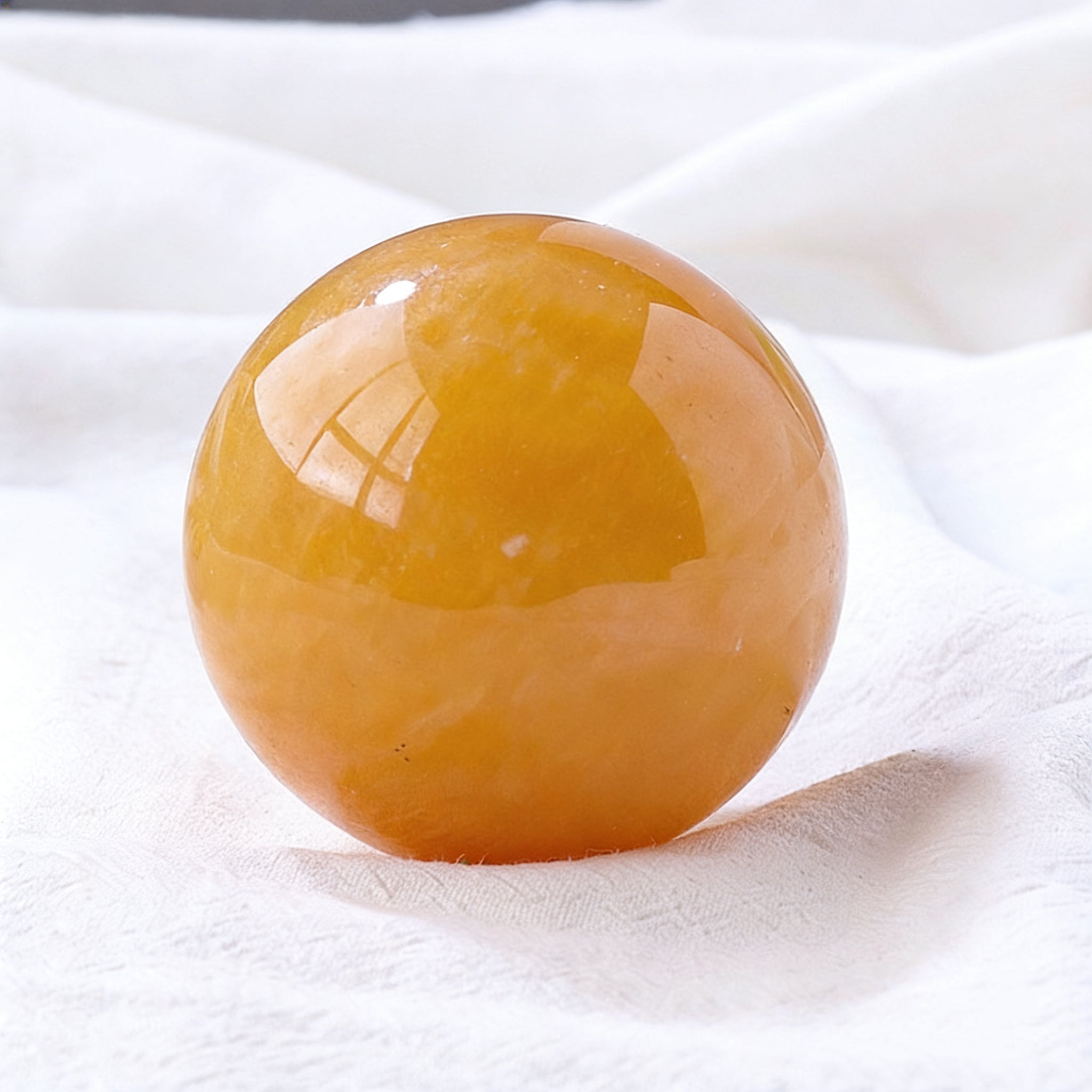 Yellow Calcite Sphere(Comes with a base)