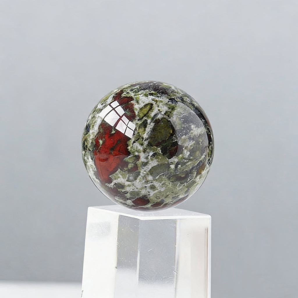 Dragon Blood Stone Sphere(Comes with a base)